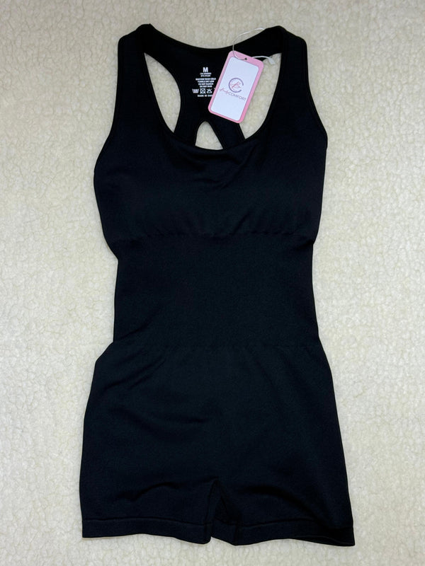 ENTERIZO DEPORTIVO CORTO SEAMLESS FAJÓN NEGRO