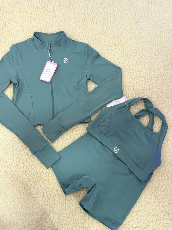 SET SHORT, TOP Y CHAQUETA NYLON (3 PIEZAS)