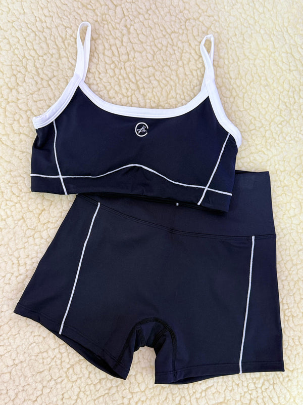 SET TOP BRA Y SHORT NEGRO (2 PIEZAS)